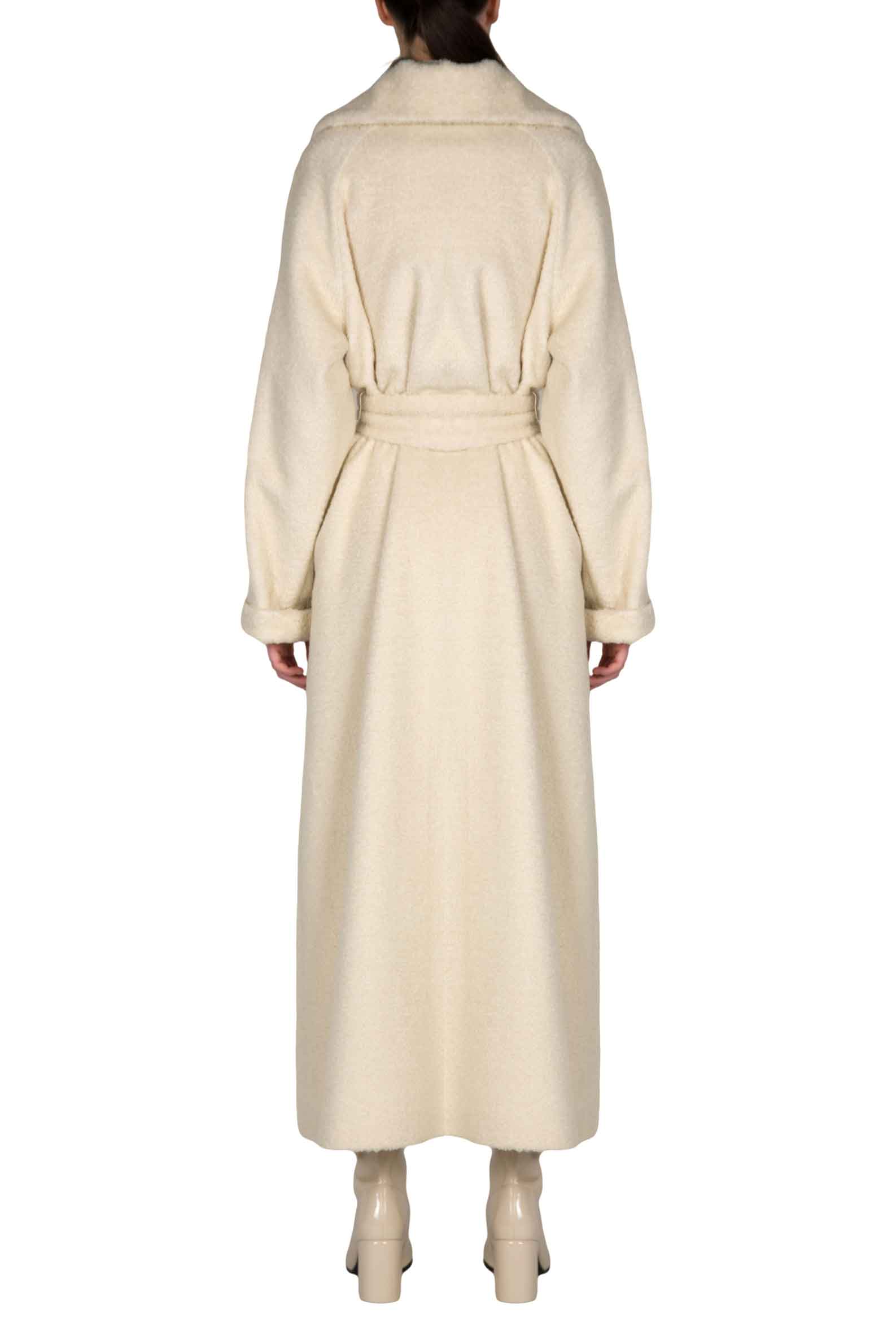 Luisa Beccaria Maxi cappotto in lana bianca Fino al 65% di sconto