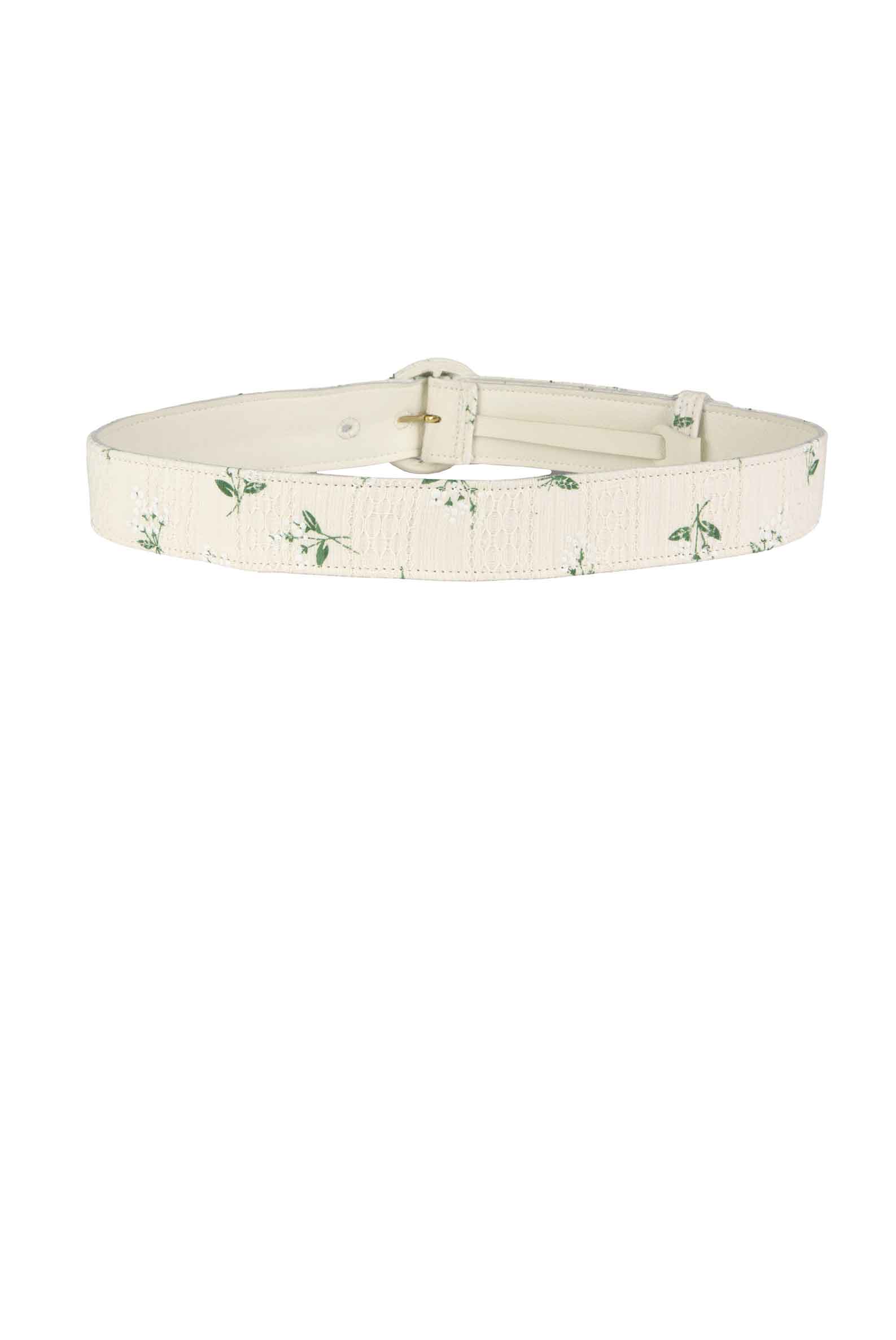 Luisa Beccaria Cintura in jacquard con fiori stampati in cotone Offerta speciale della fabbrica