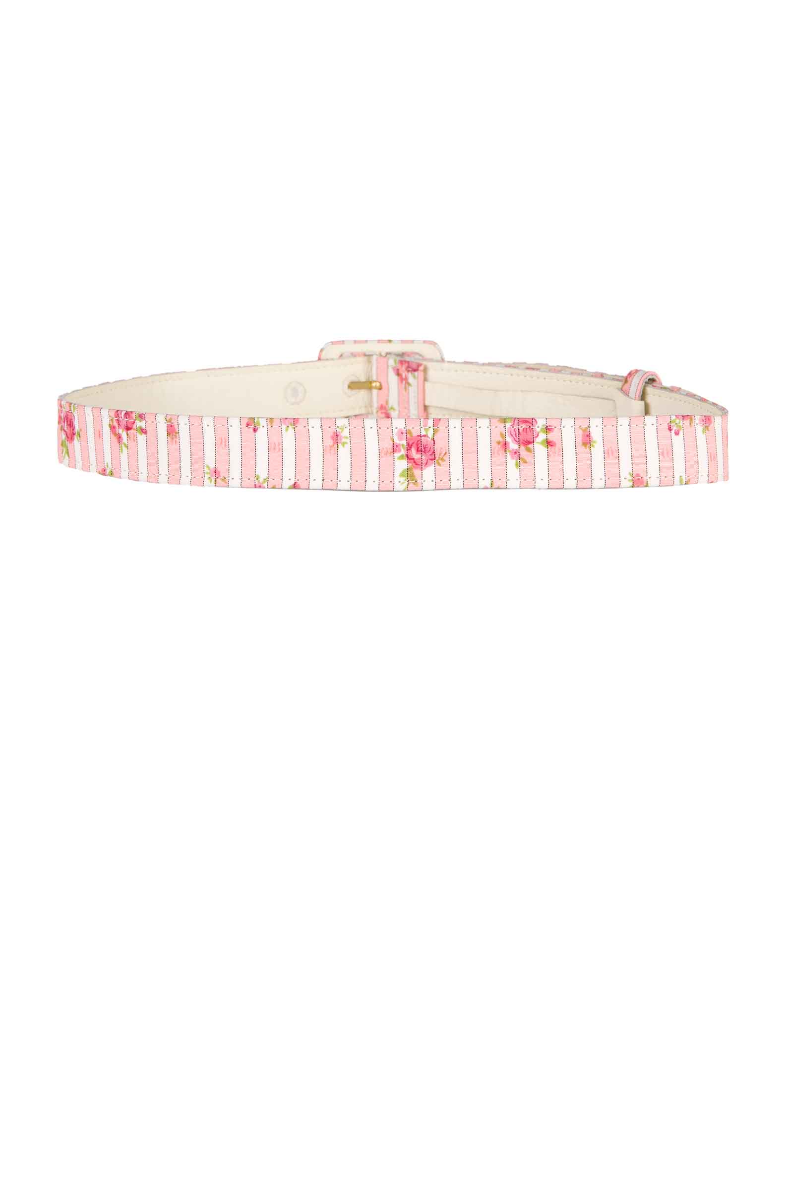 Luisa Beccaria Cintura rosa con rose a righe Sconti questo mese