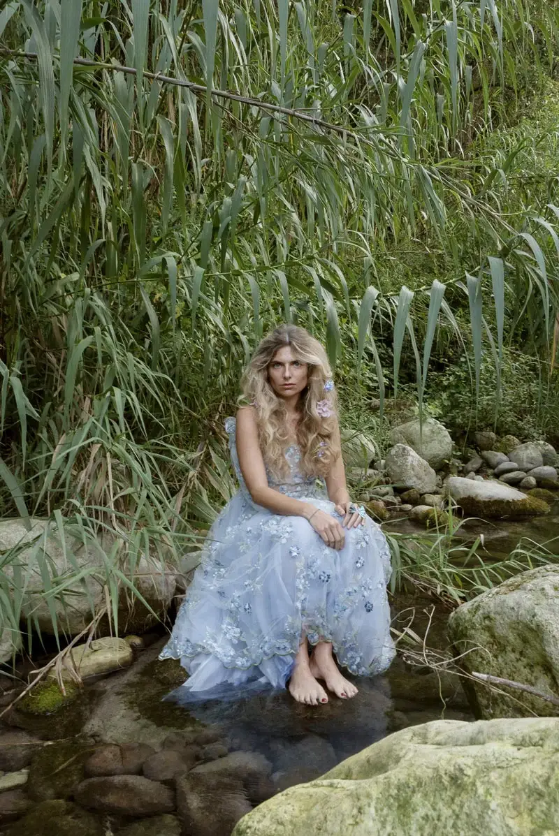 Luisa Beccaria Abito midi in tulle ricamato Nuovo