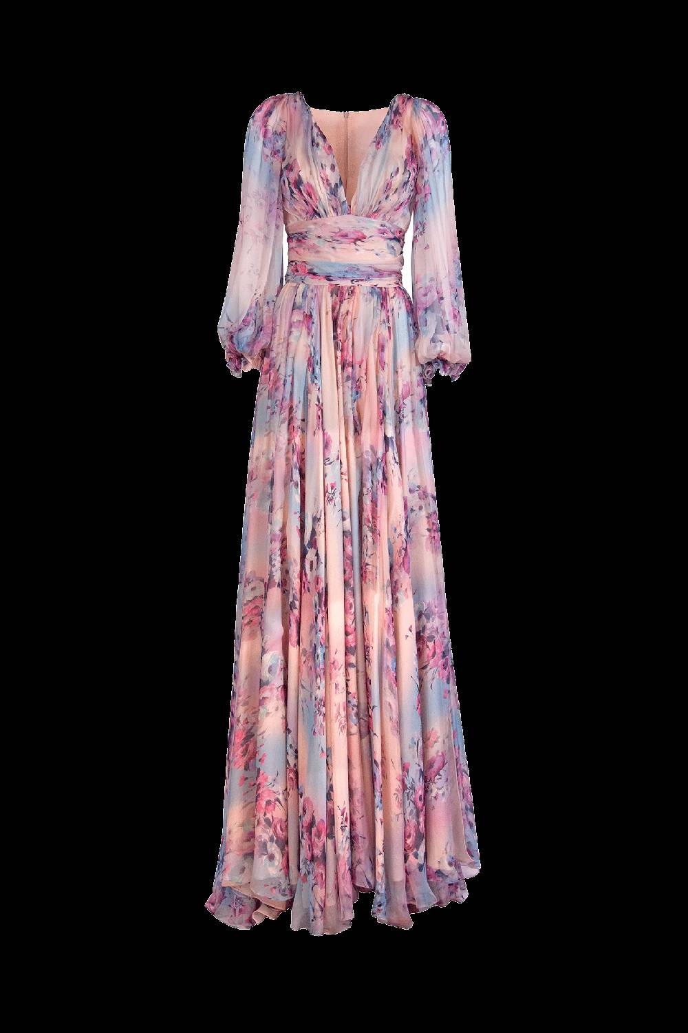 Luisa Beccaria Abito in chiffon stampato di Lucrezia Affare Del Giorno