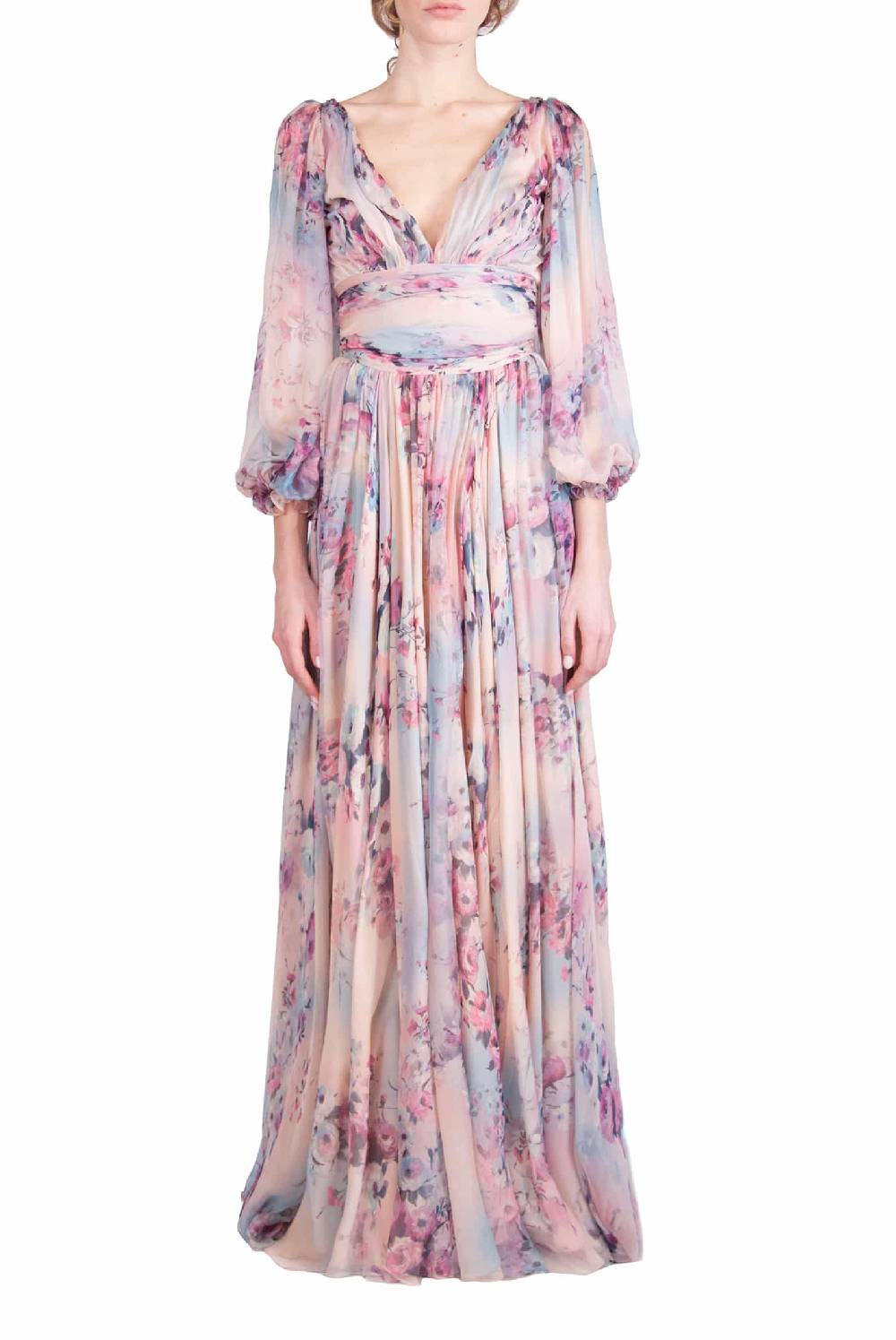Luisa Beccaria Abito in chiffon stampato di Lucrezia Affare Del Giorno