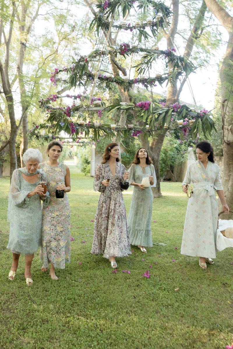 Luisa Beccaria Abito in chiffon di seta floreale Sconto