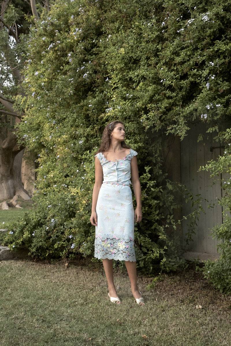 Luisa Beccaria Gonna in misto cotone con finiture in pizzo Outlet