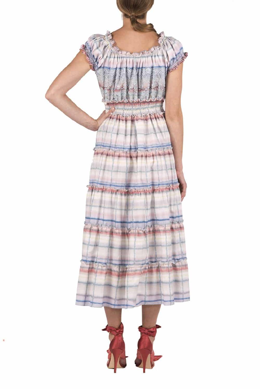 Luisa Beccaria Abito midi in cotone melt con pizzo I Più Venduti