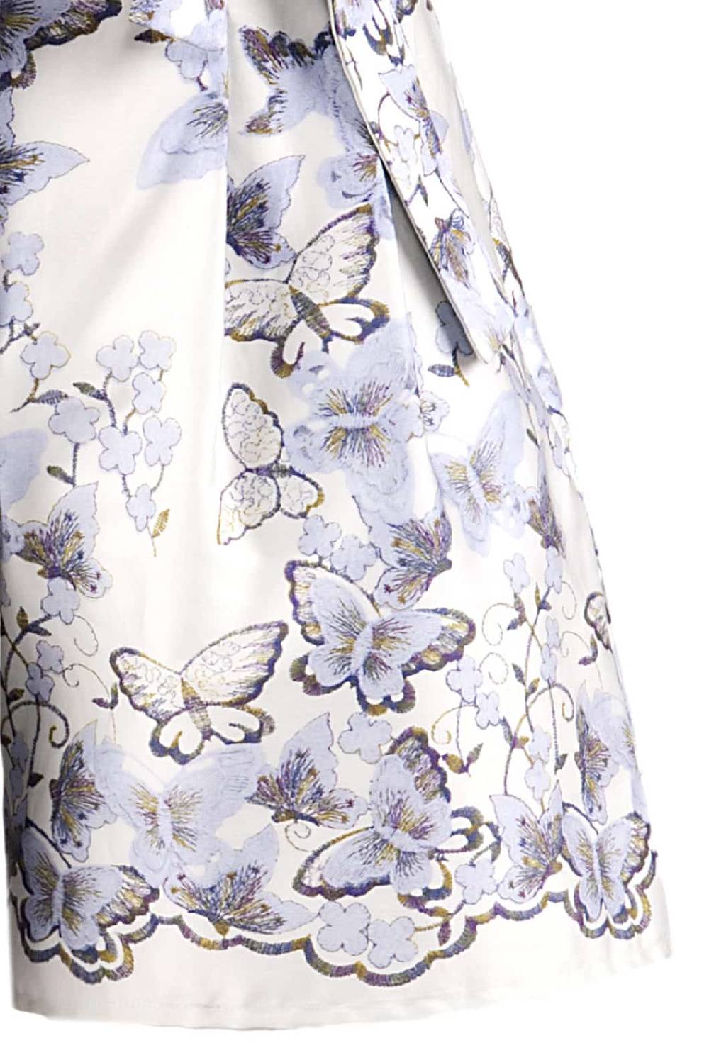 Luisa Beccaria Pantaloncini stampati in popeline di farfalle Nuova