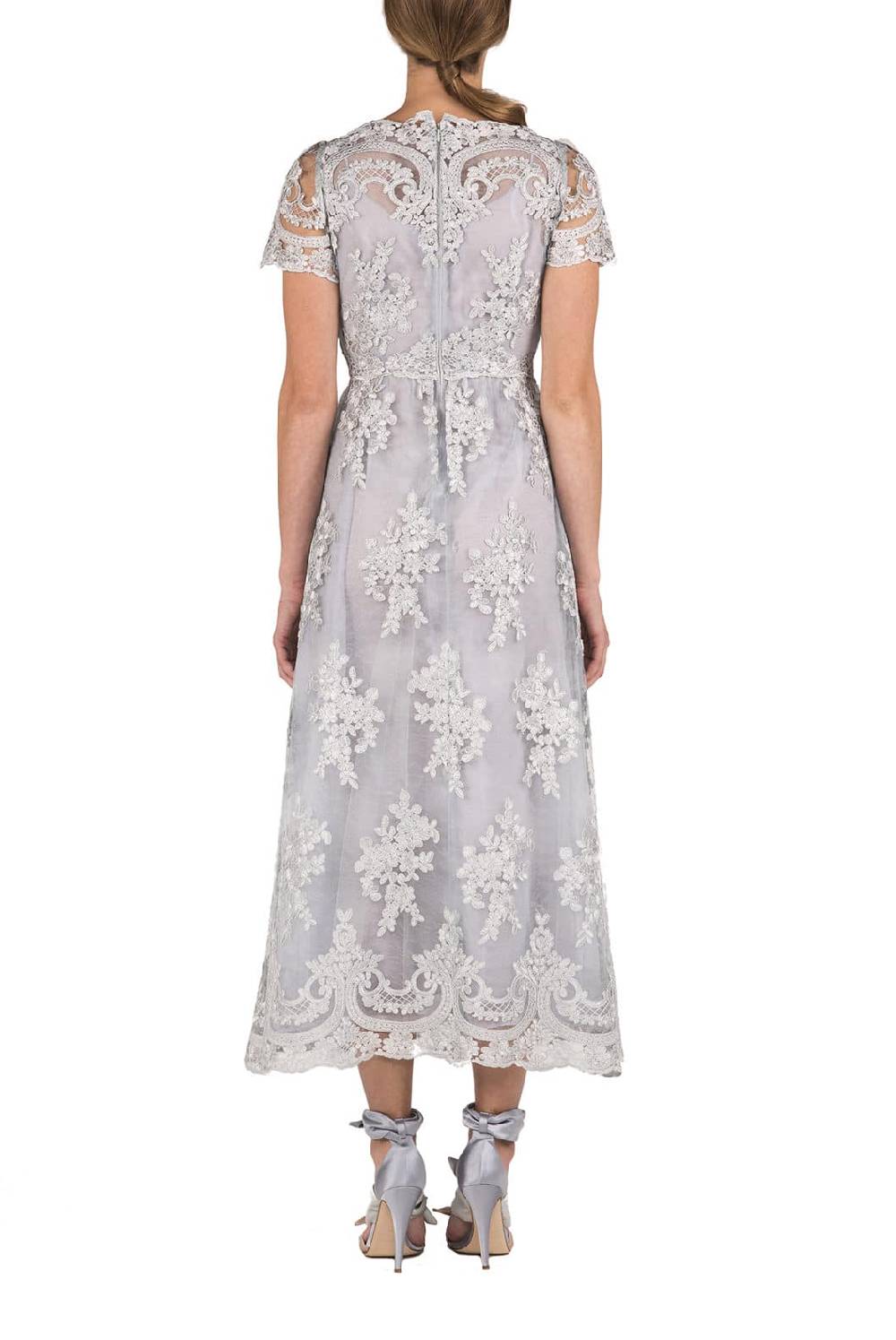 Luisa Beccaria Abito longuette in pizzo floreale Moda