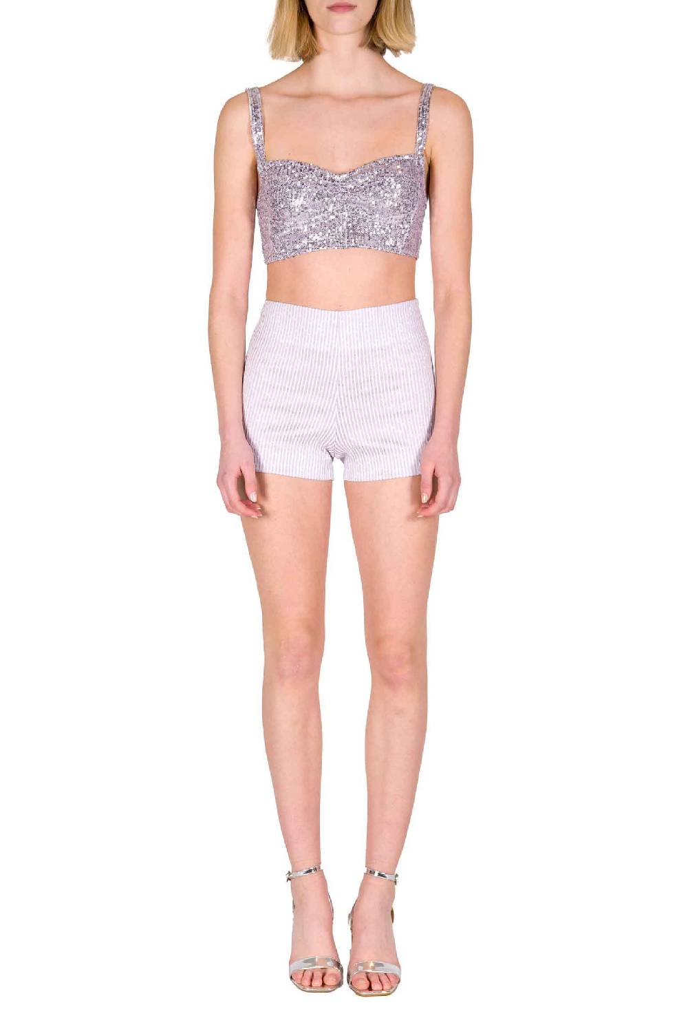 Luisa Beccaria Reggiseno con paillettes lilla Offerta Giorno del Papà