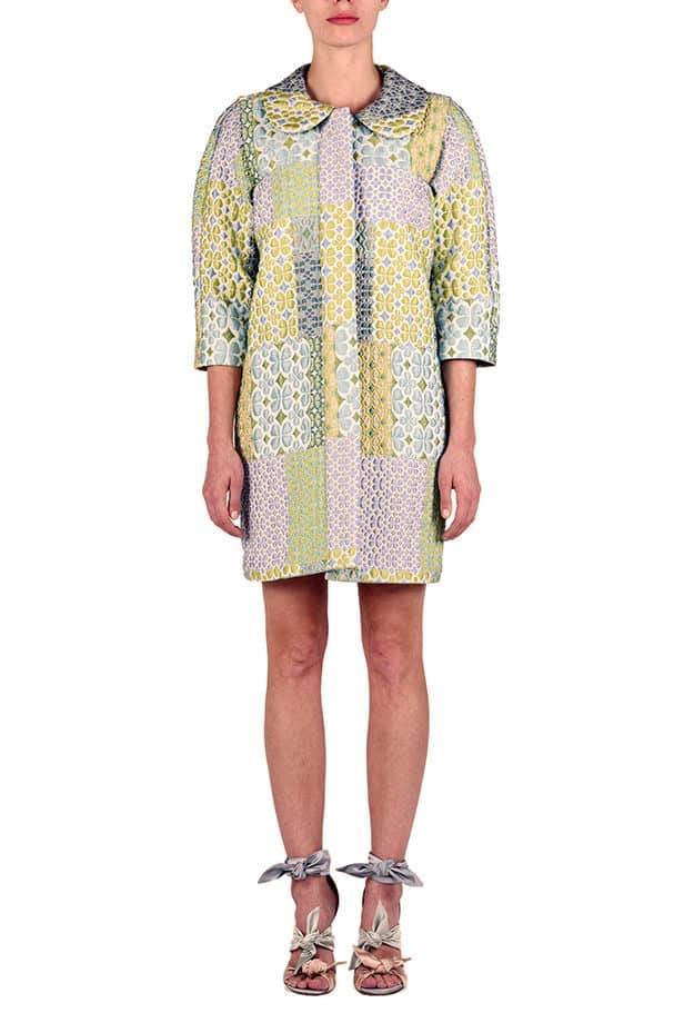 Luisa Beccaria Cappotto in broccato patchwork Offerte stagionali