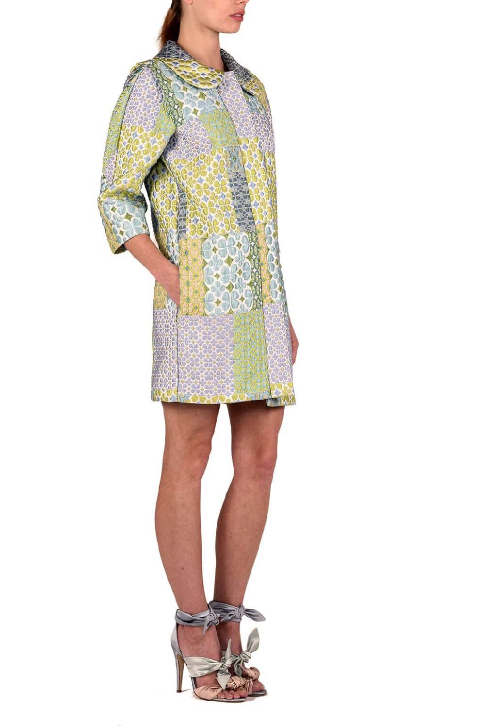 Luisa Beccaria Cappotto in broccato patchwork Offerte stagionali