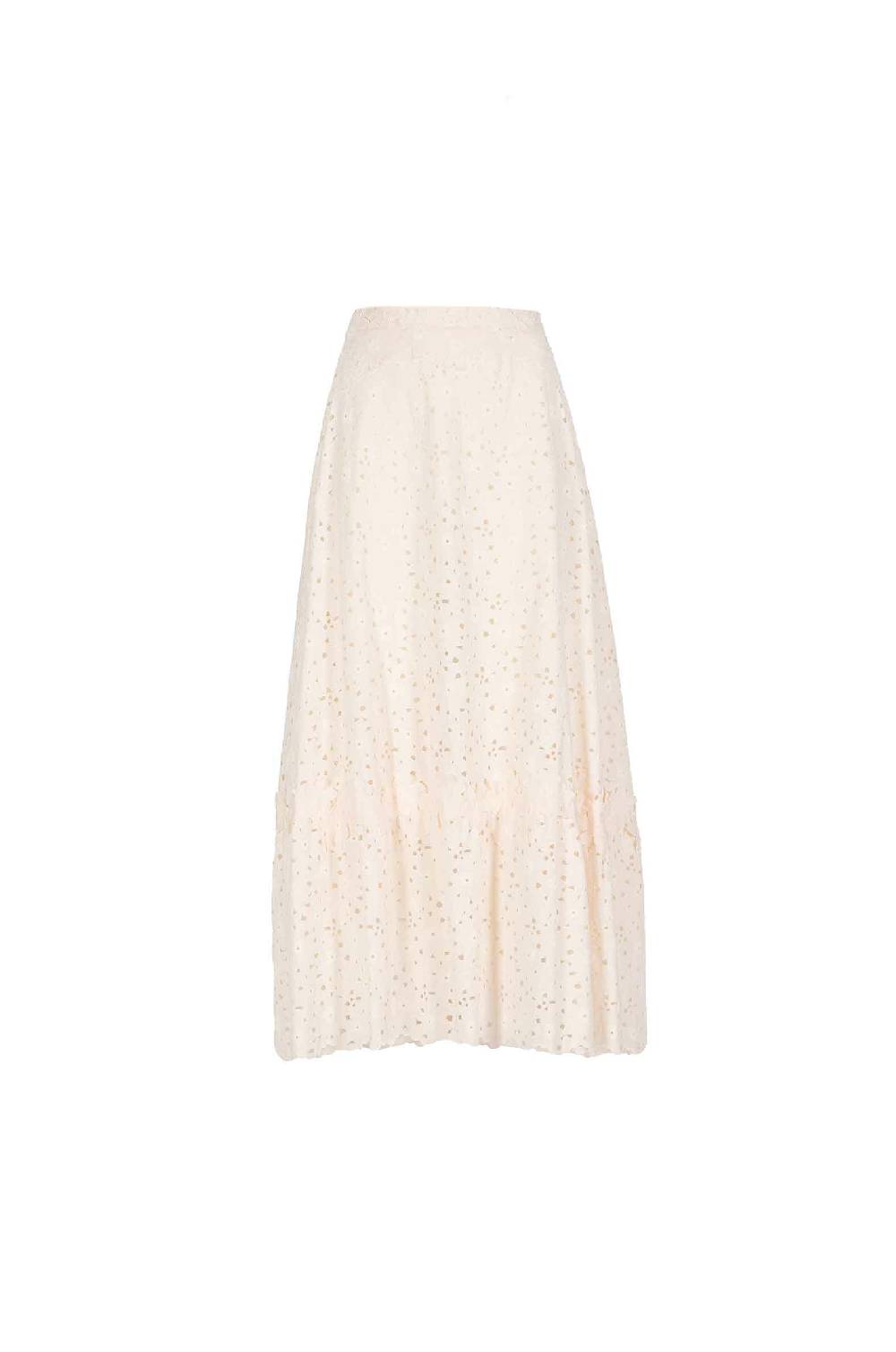Luisa Beccaria Gonna longuette in pizzo floreale Latest stili