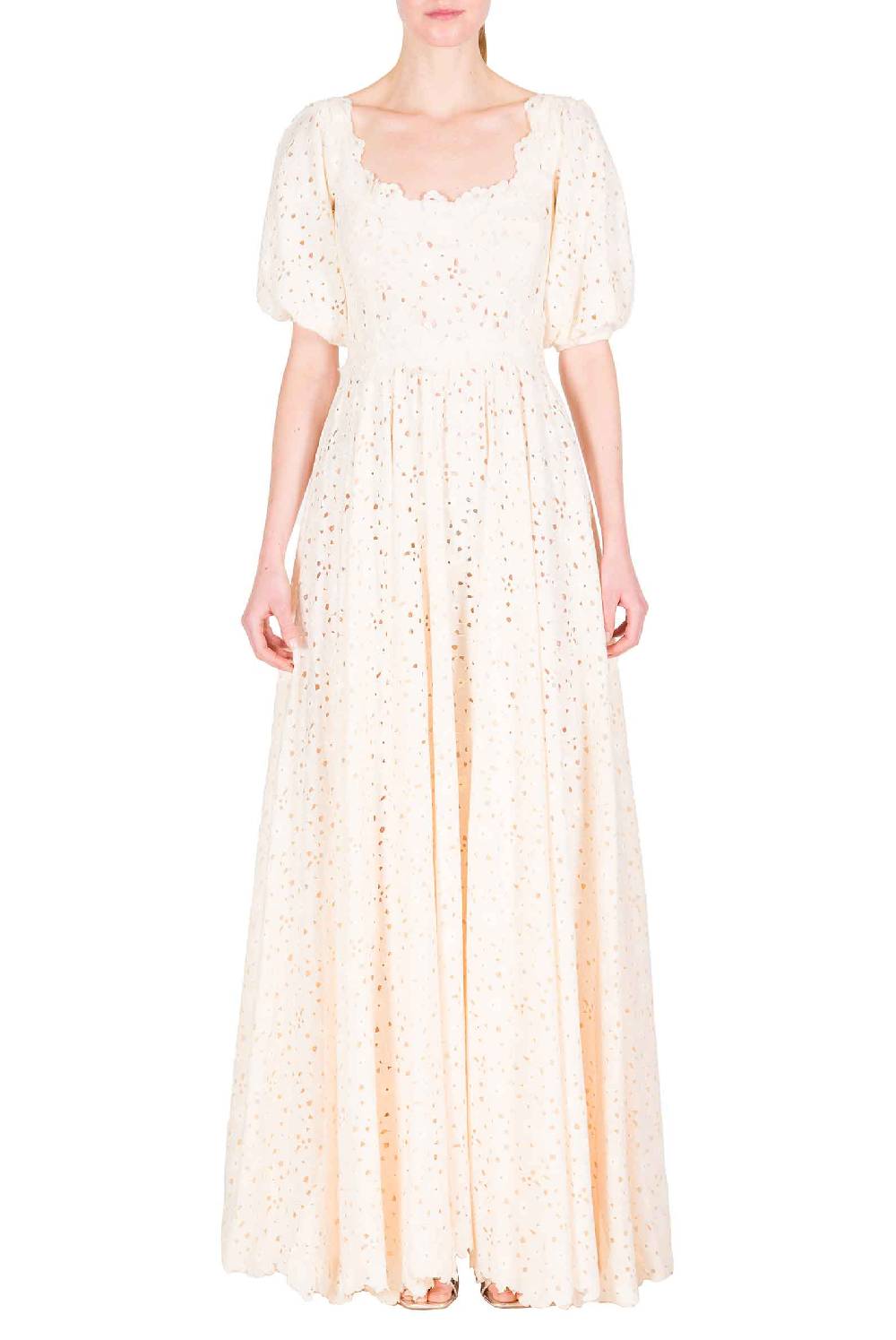 Luisa Beccaria Abito con spalle scoperte in pizzo floreale Fino al 50% di sconto