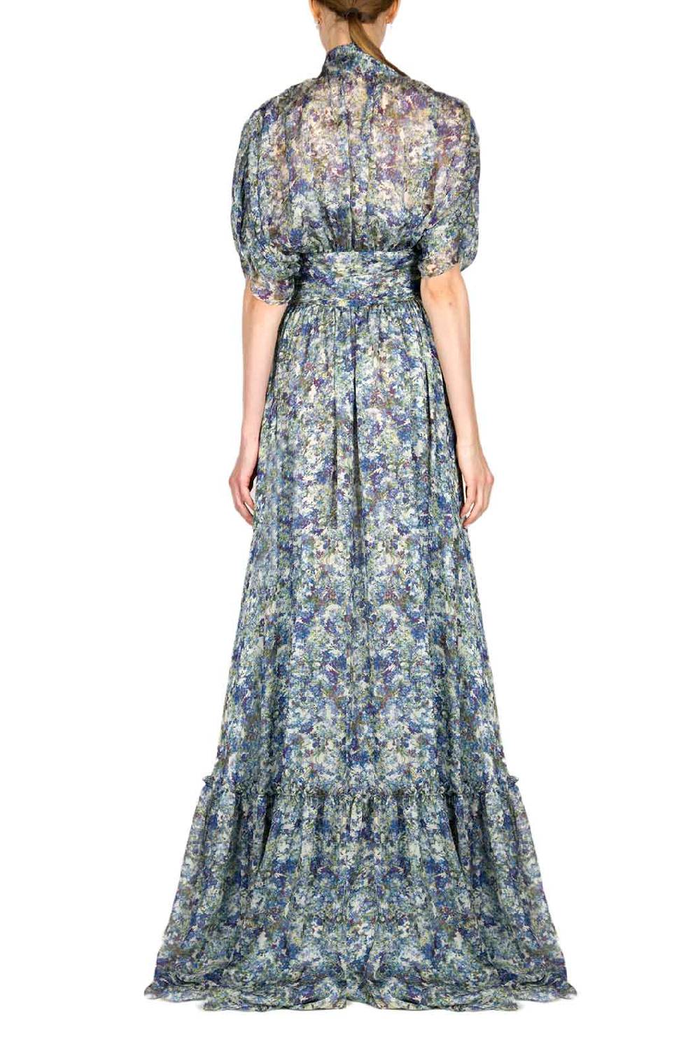 Luisa Beccaria Maxi abito in chiffon stampato Only for today