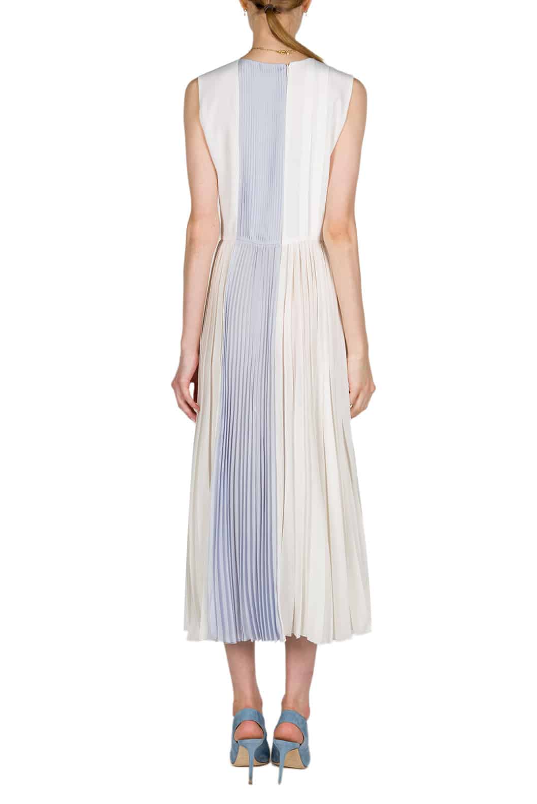 Luisa Beccaria Abito midi plissettato bicolore Fino al 55% di sconto