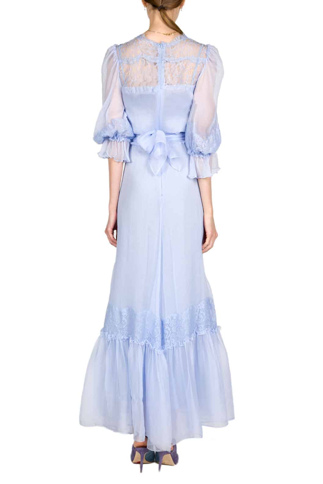 Luisa Beccaria Abito in chiffon decorato in pizzo Sconti questo mese