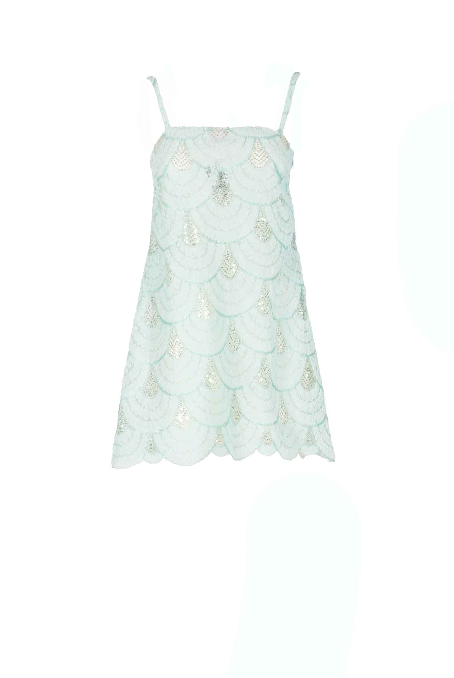 Luisa Beccaria Mini abito in tulle con paillettes Sconto