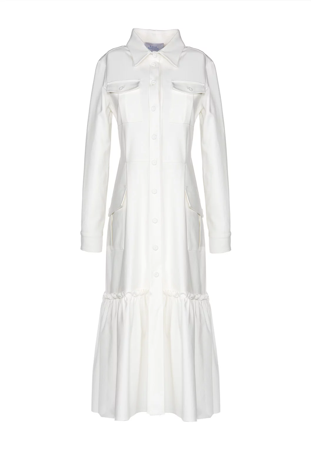 Luisa Beccaria Abito chemisier leggero bianco Outlet