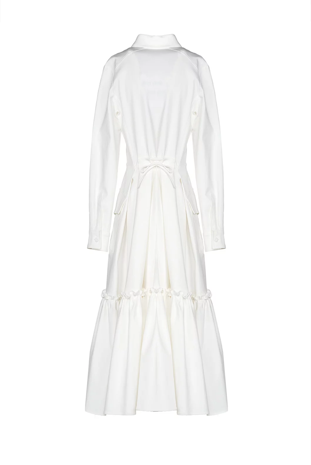 Luisa Beccaria Abito chemisier leggero bianco Outlet