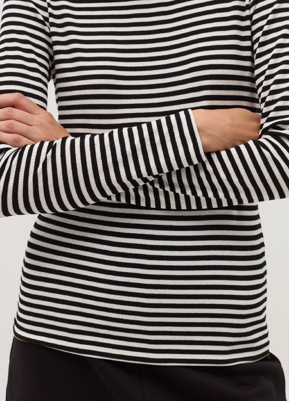 OVS T-shirt a righe mock neck Negozi Online
