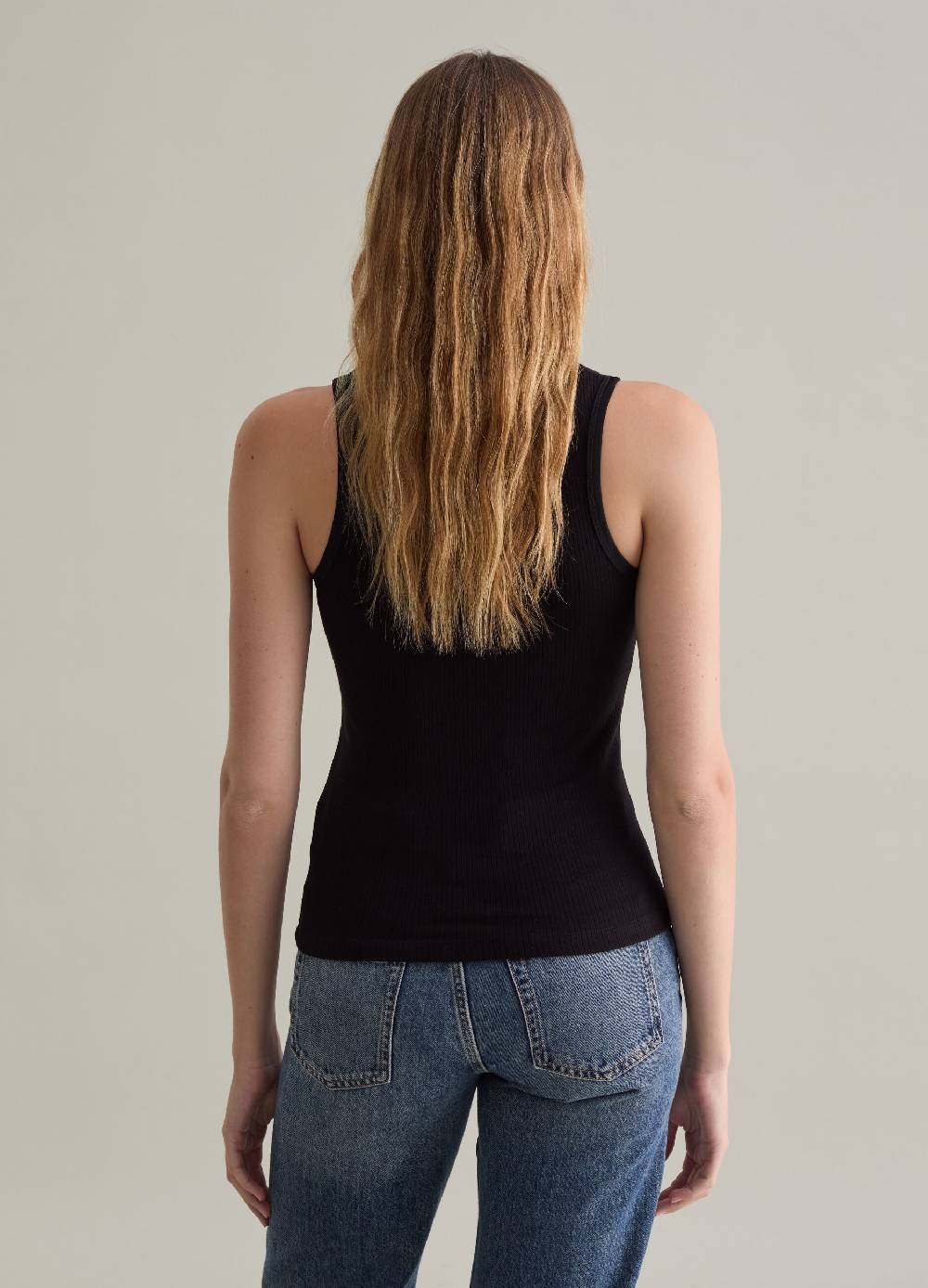 PIOMBO Tank top in viscosa stretch a costine Acquista Ora