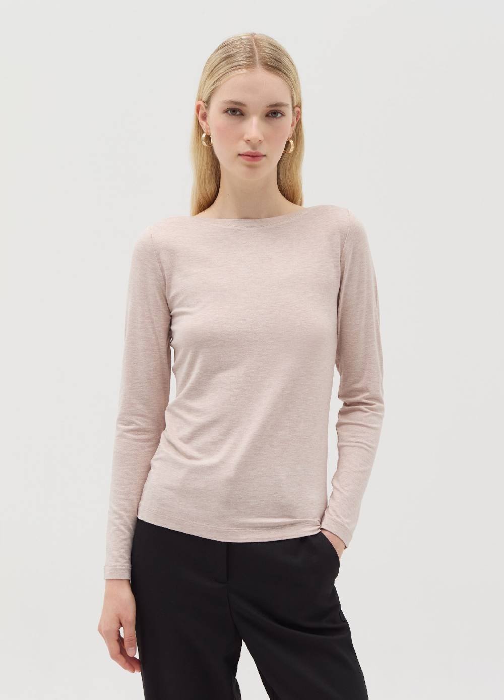 OVS T-shirt in viscosa stretch con scollo a barca Affare Del Giorno