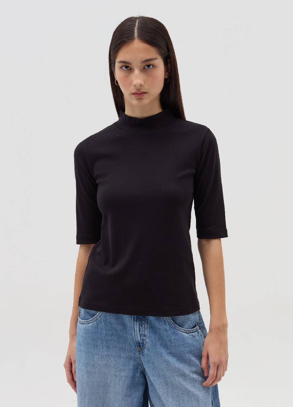 OVS T-shirt mock neck con maniche al gomito Sottocosto