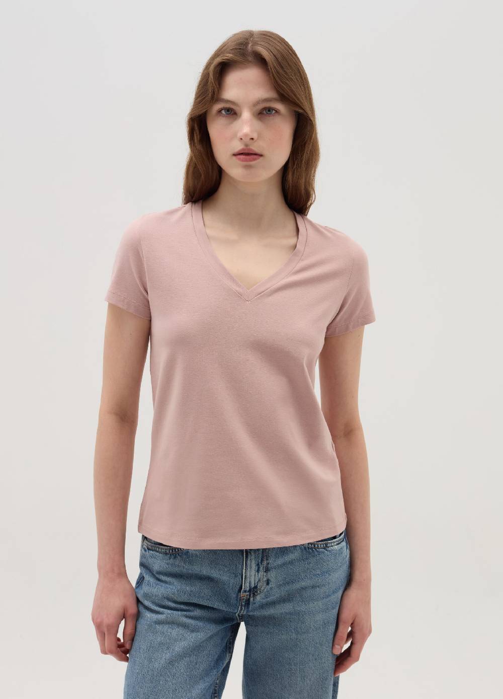 OVS T-shirt tinta unita con scollo a V Convenienza