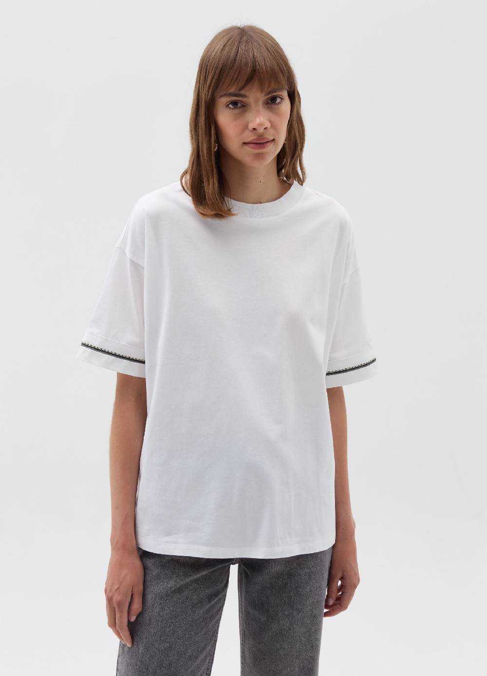 LULAH D. T-shirt over con inserti a contrasto In Vendita
