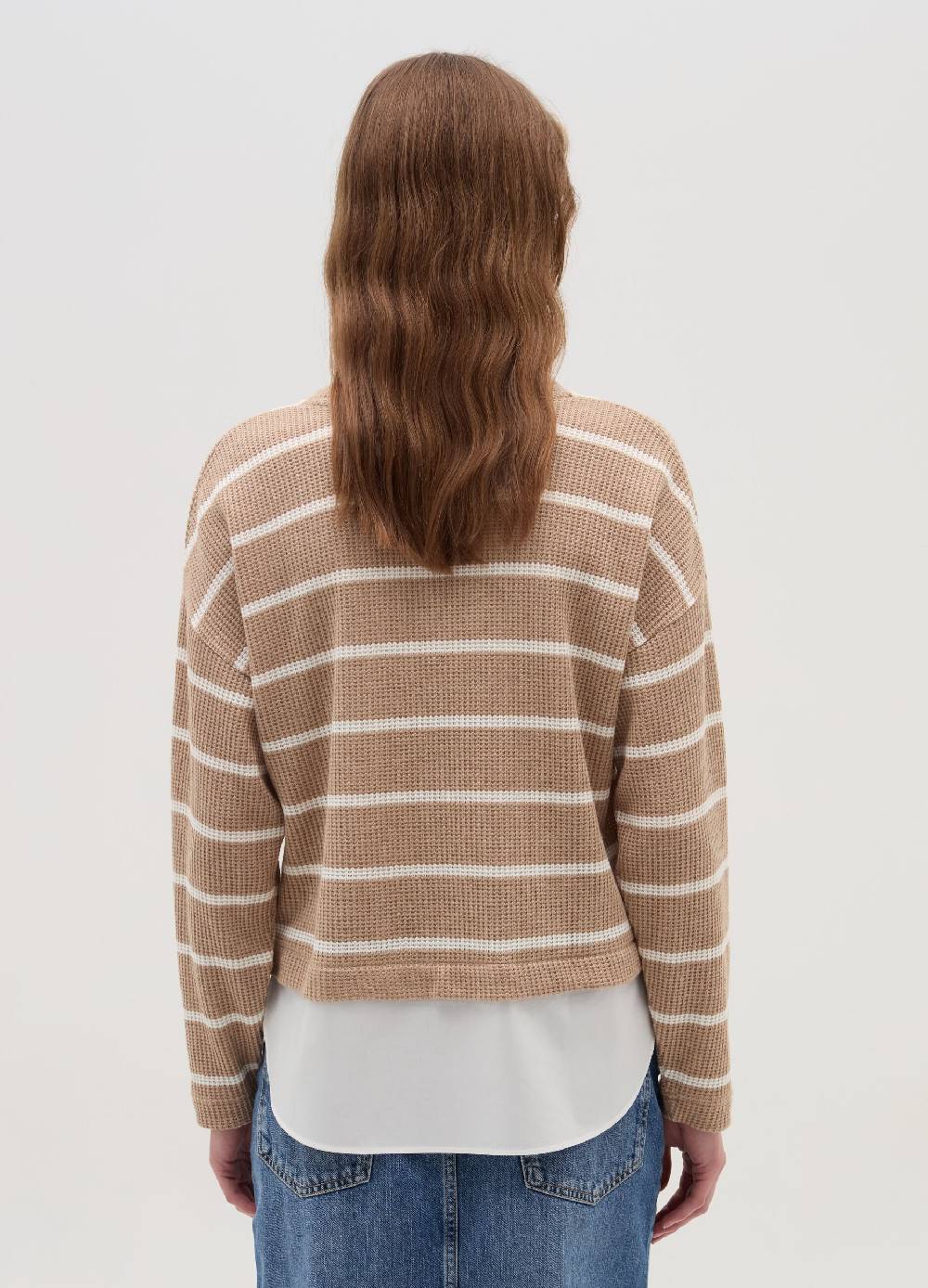 OVS T-shirt maniche lunghe con micro trama waffle Saldi