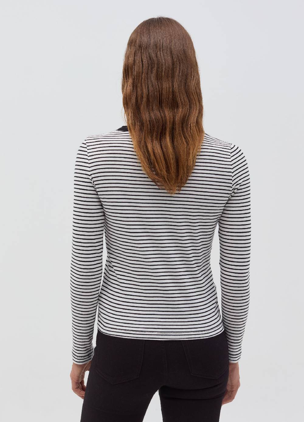 OVS T-shirt a righe sottili con maniche lunghe Saldi Di Fabbrica