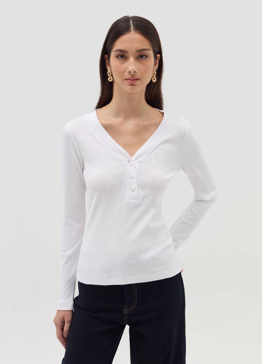 OVS T-shirt maniche lunghe scollo serafino Moda