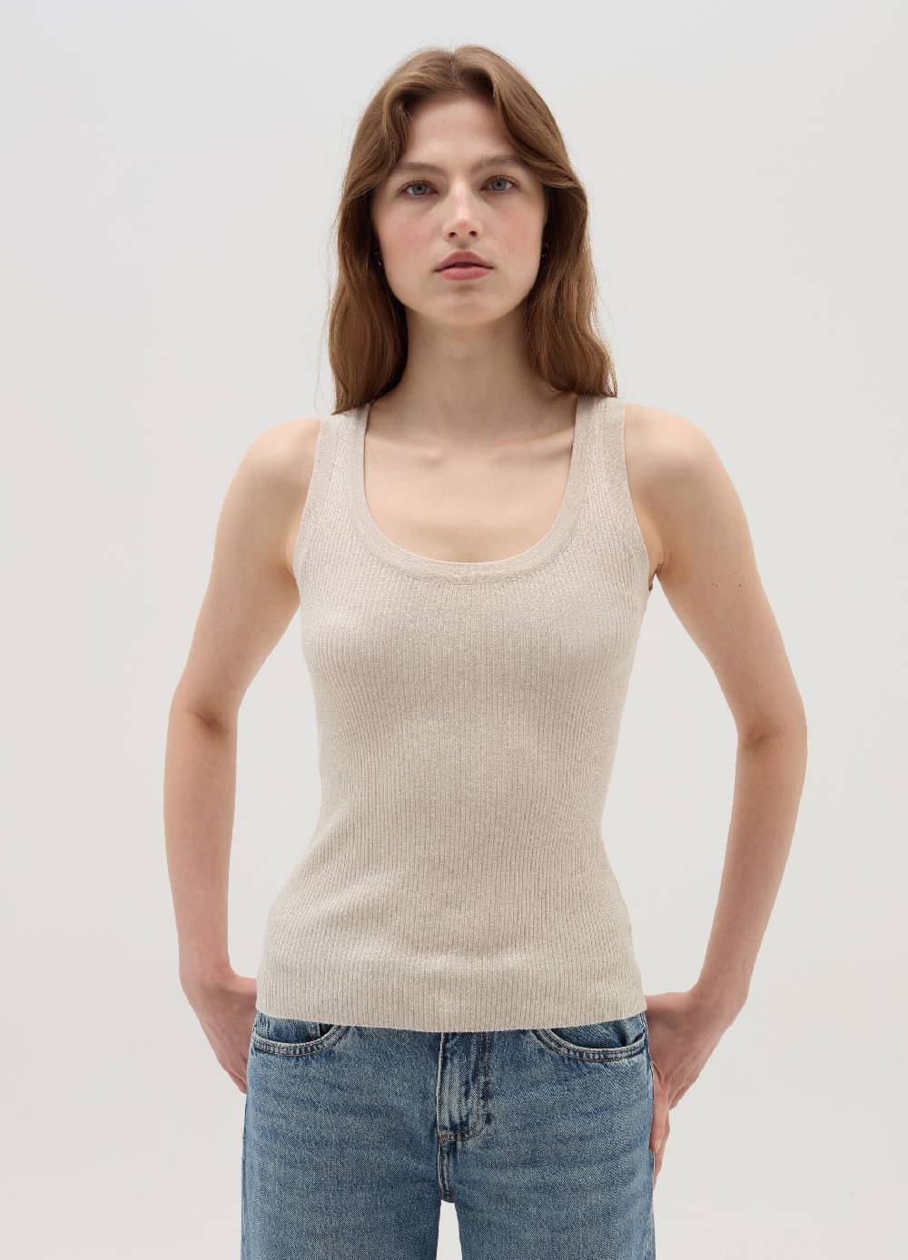 OVS Tank top a costine con lurex Italia