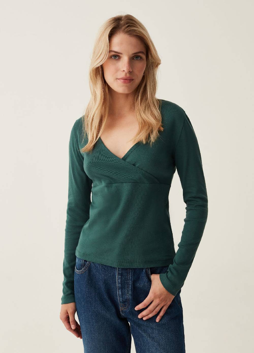 OVS T-shirt scollo a V con incrocio laterale Vendita