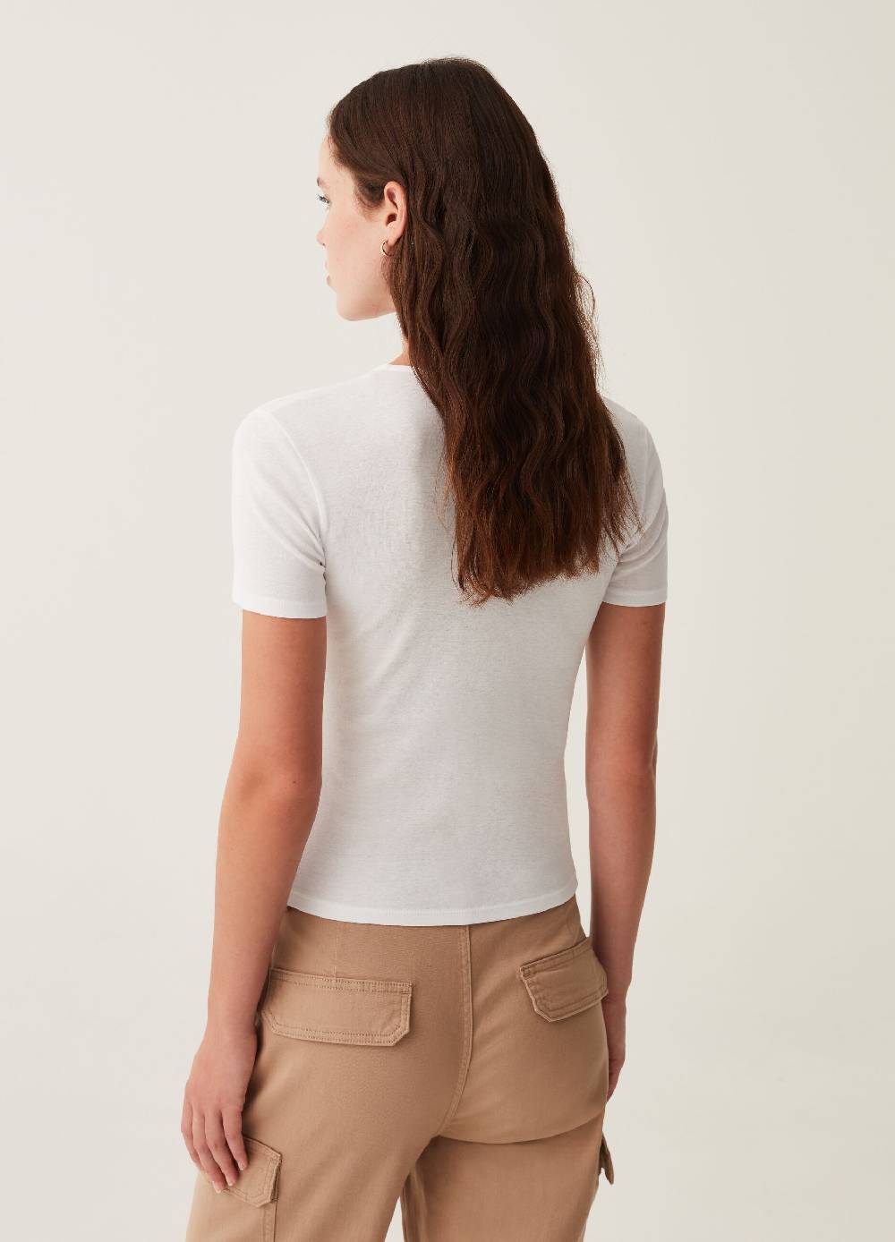 OVS T-shirt con scollo a V e nodo Soddisfazione Garantita