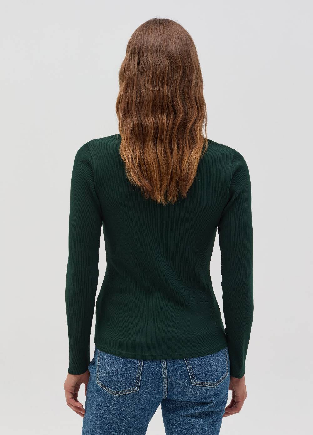OVS T-shirt a costine sottili con scollo a V Shopping Online