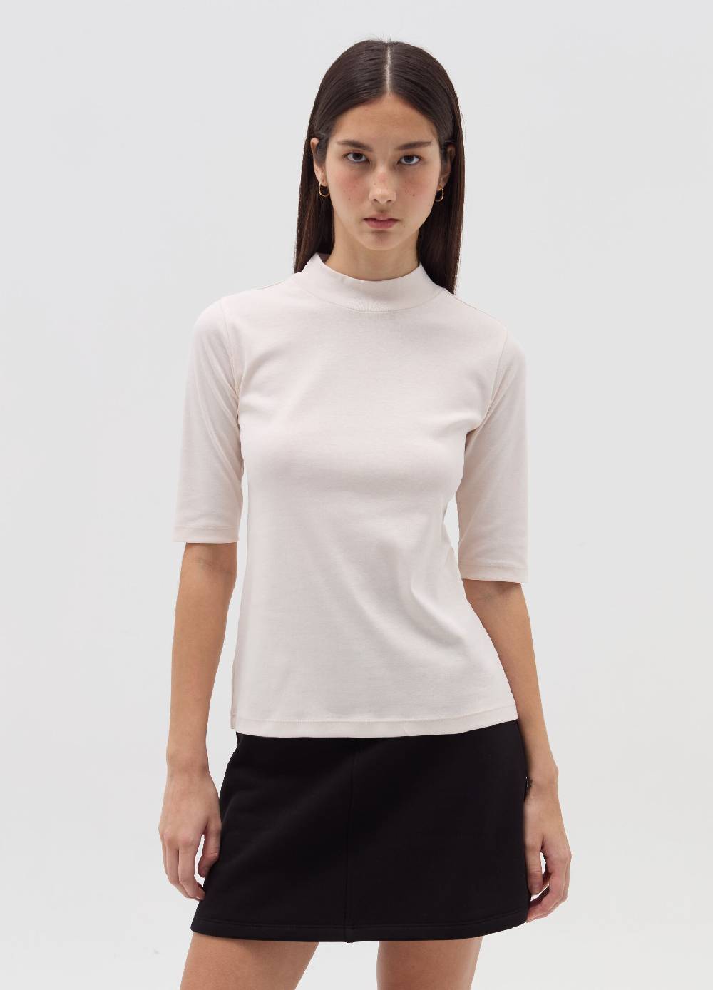 OVS T-shirt mock neck con maniche al gomito Prezzo Ridotto