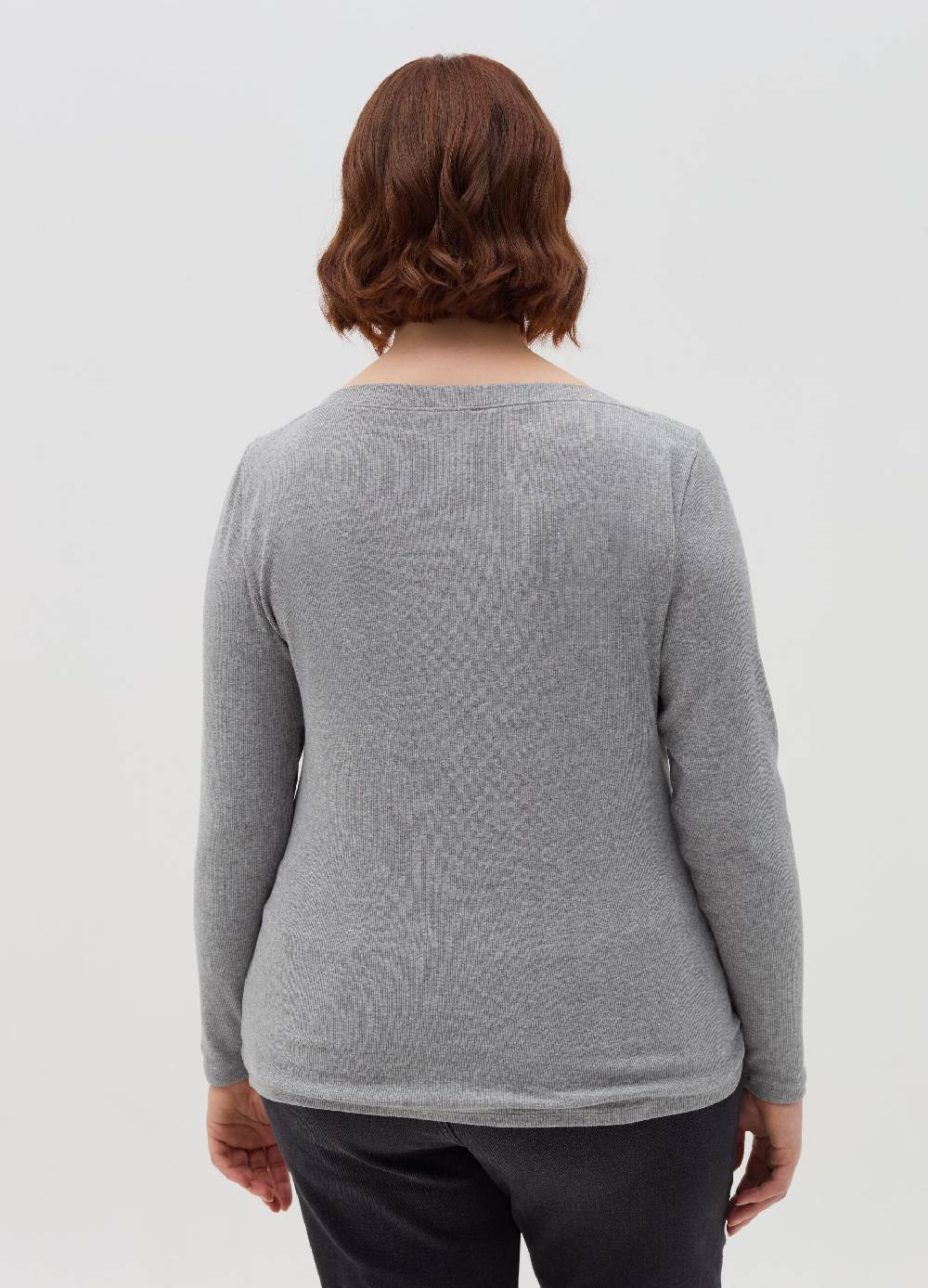 MYA T-shirt a costine con scollo a barca Curvy Novità