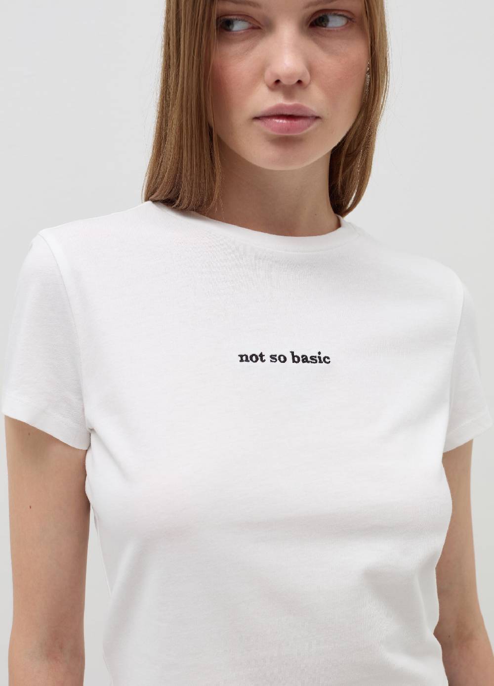 B. ANGEL T-shirt crop con ricamo lettering Outlet