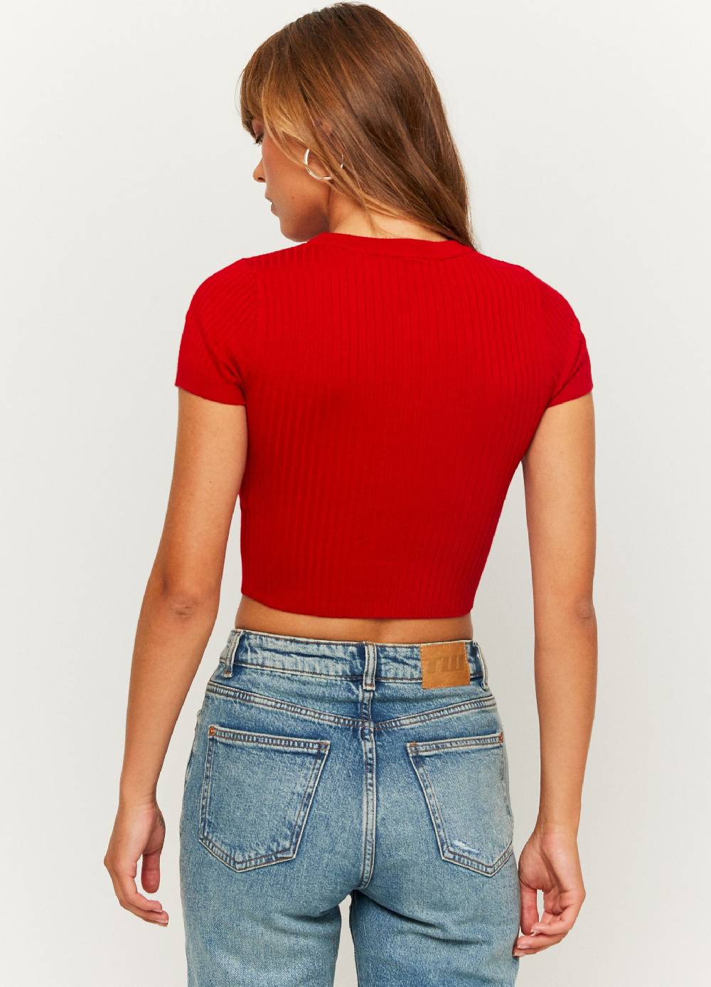 TALLY WEIJL T-shirt cropped a coste piatte I Più Venduti