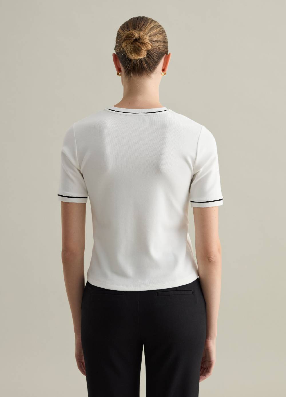 PIOMBO T-shirt con piping a contrasto Contemporary Offerta settimanale