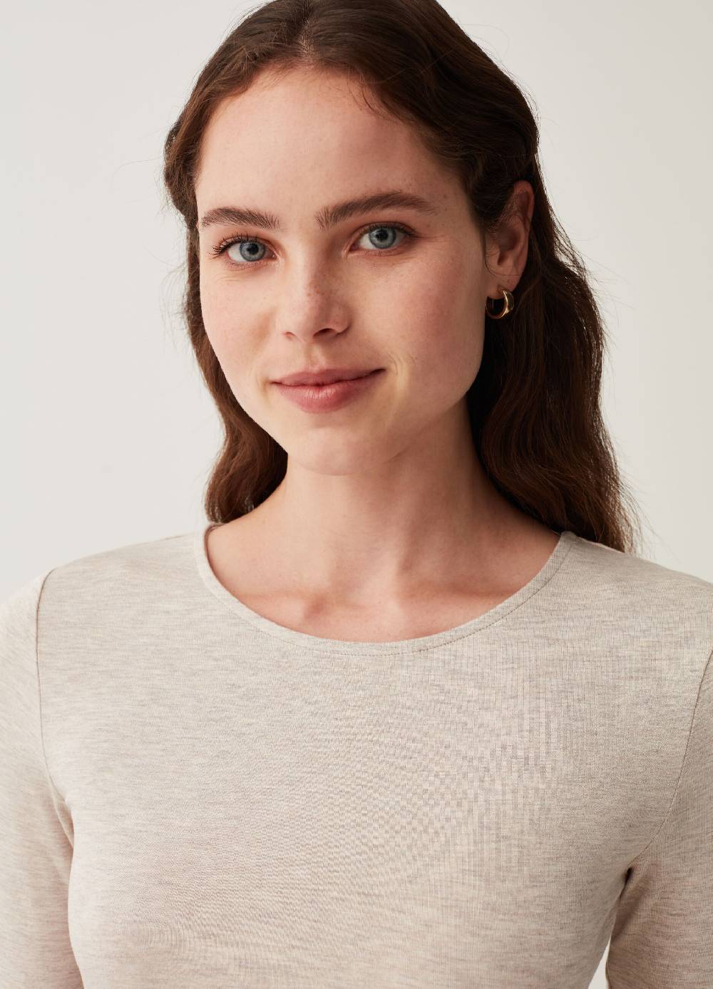 OVS T-shirt in viscosa stretch con maniche lunghe Vendita