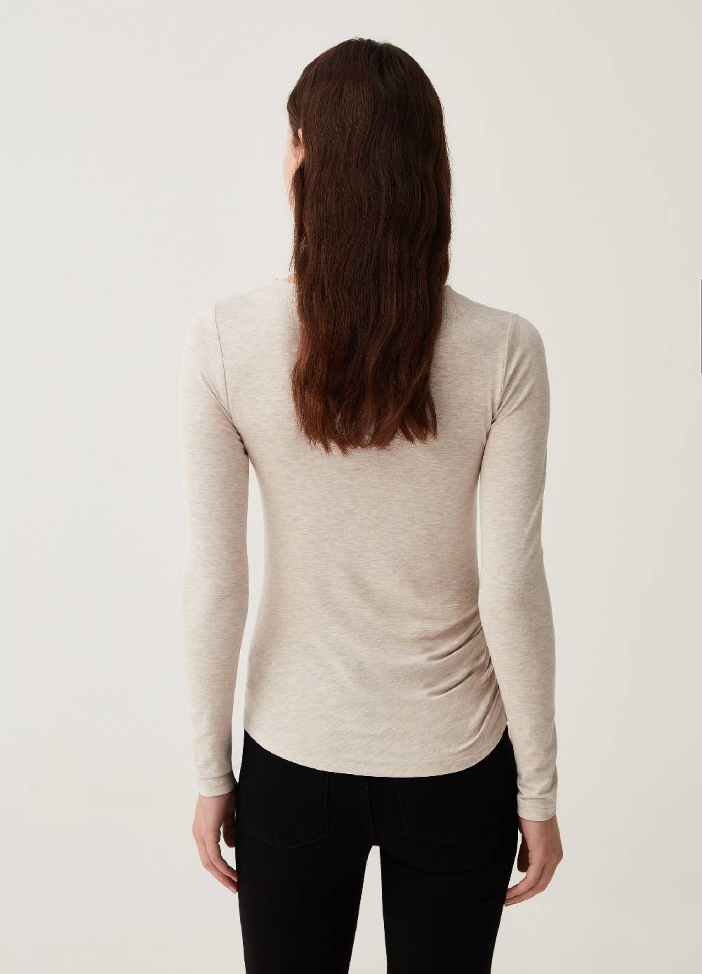 OVS T-shirt in viscosa stretch con maniche lunghe Vendita