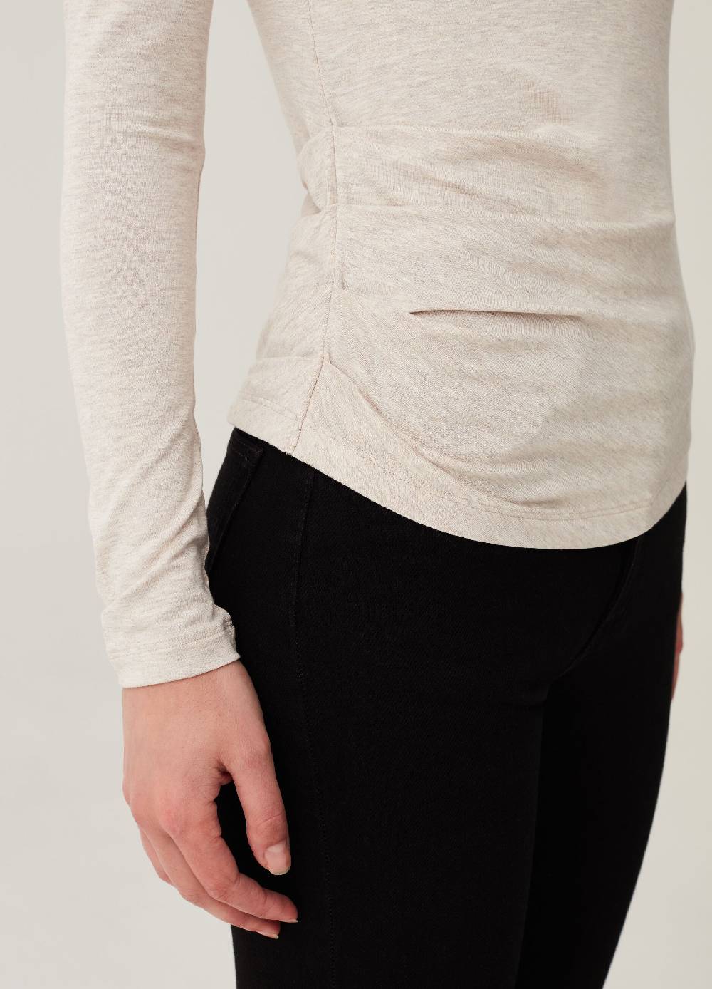 OVS T-shirt in viscosa stretch con maniche lunghe Vendita