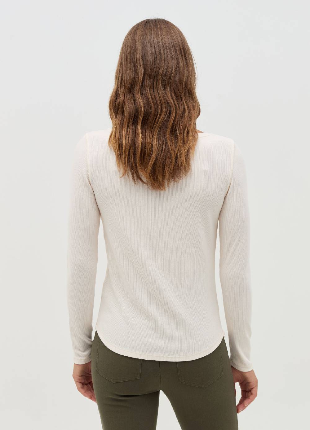 NICOL CARAMEL T-shirt premaman a costine con maniche lunghe Spedizione Gratuita
