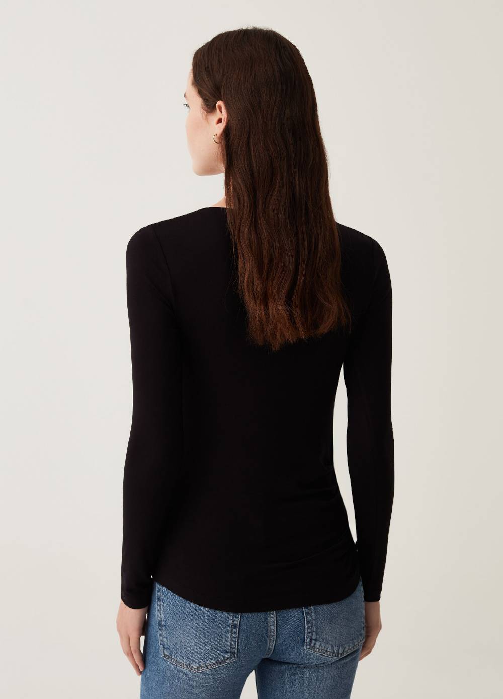 OVS T-shirt in viscosa stretch con maniche lunghe Soddisfazione Garantita
