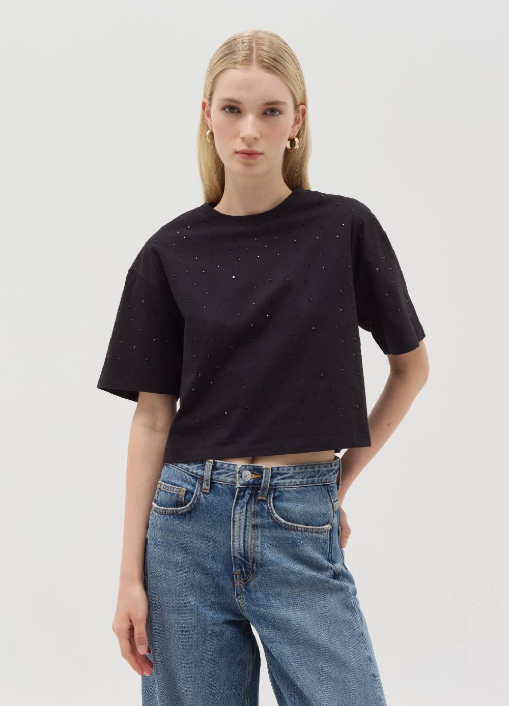 OVS T-shirt in cotone con strass Affare Del Giorno