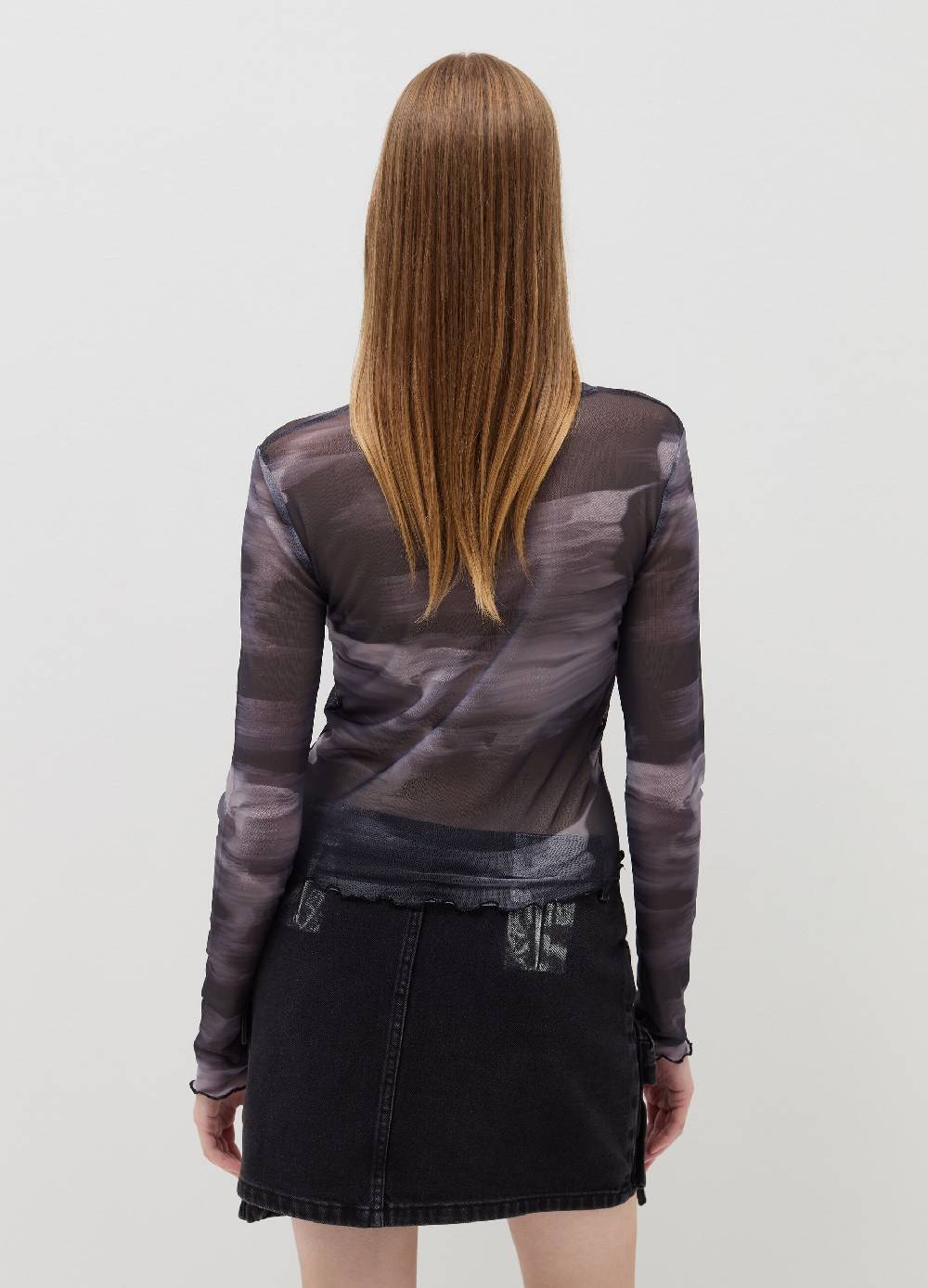 B. ANGEL T-shirt a maniche lunghe in mesh Prezzo Ridotto