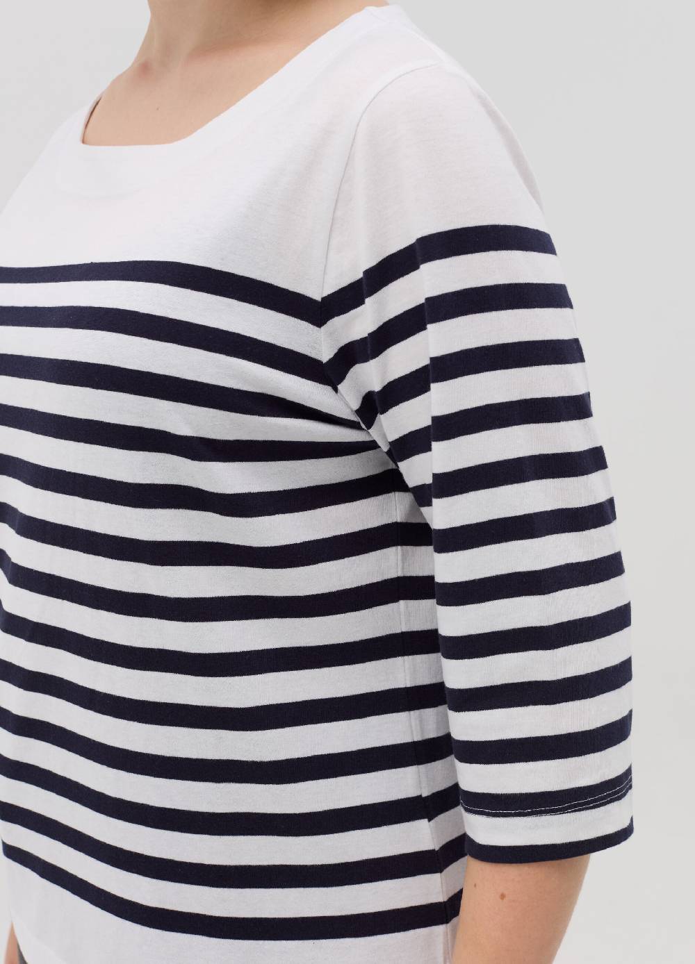 MYA T-shirt a righe maniche a tre quarti Curvy Offerta
