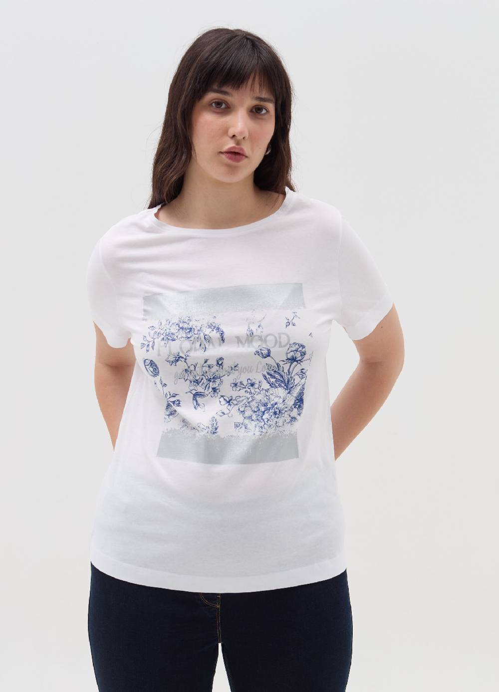 MYA T-shirt con stampa in foil Curvy Outlet