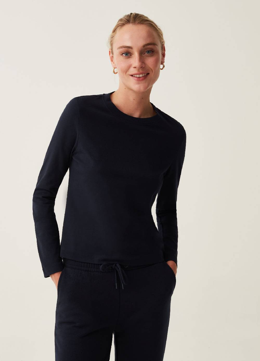 OVS T-shirt a maniche lunghe in cotone Saldi